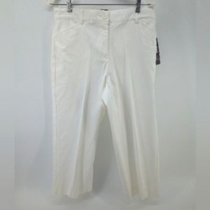 NWT Counterparts White Slimming Sensations Crop Pants 10